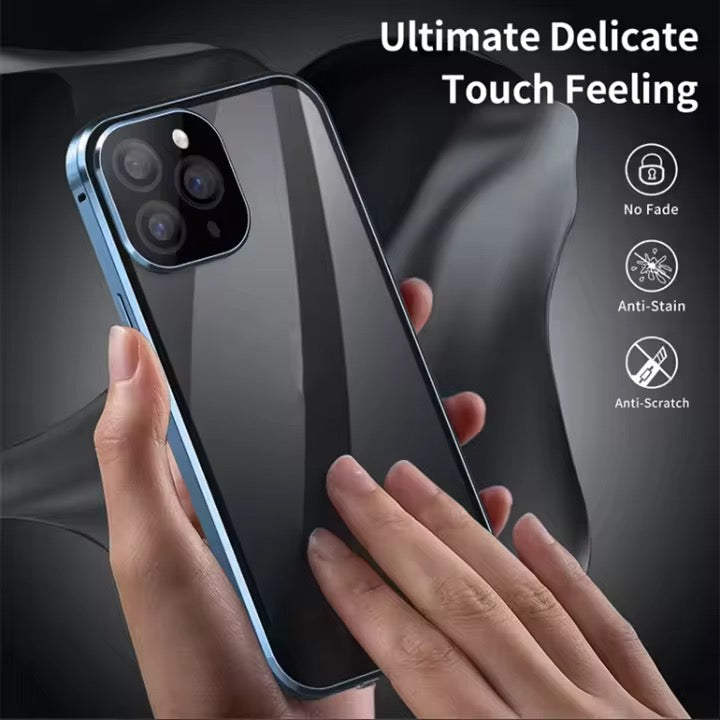 Magnetic 360 Full Protection Double Sided Tempered Glass Anti Peeping Privacy Screen. iPhone 12-16 series. Buy one get one free+free EarPod. Cash on delivery within Accra and tema only. Delivery within 24 hours after placing order.