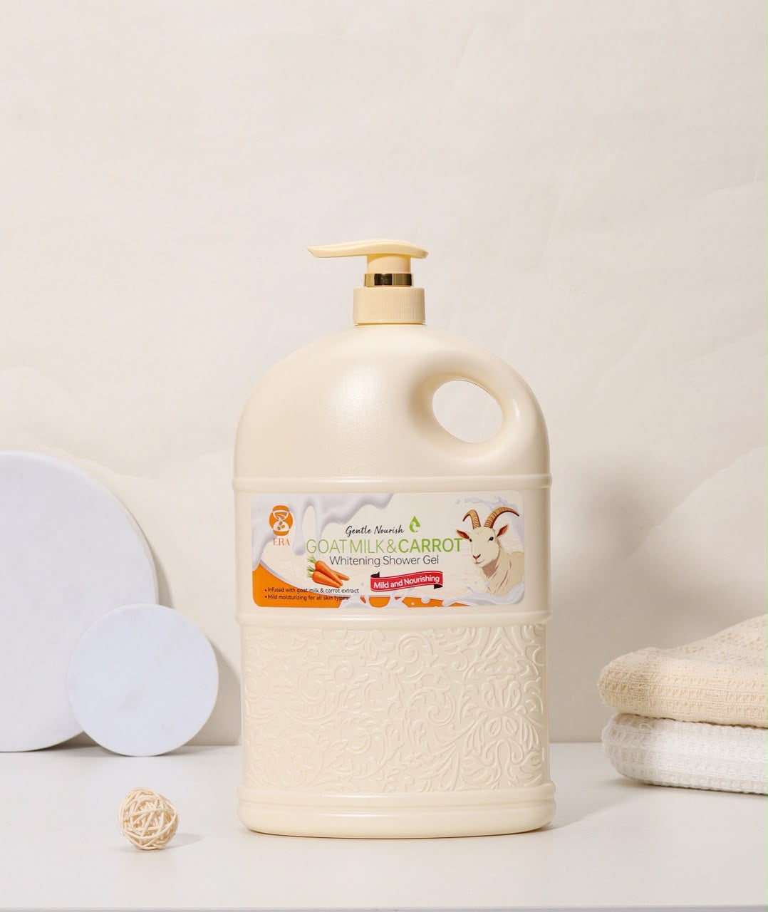 Goat milk Brightening shower gel 2liters. Free delivery within Accra if you order today. Outside Accra is payment before delivery.