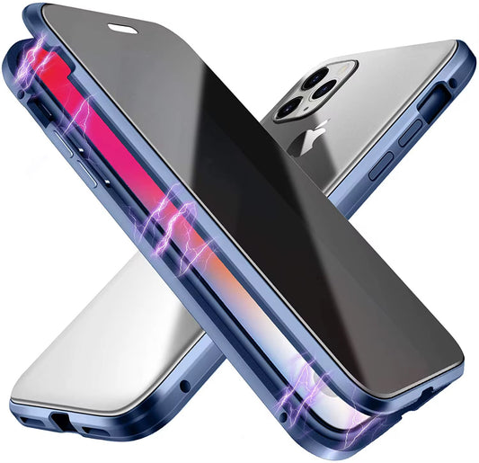 Magnetic 360 Full Protection Double Sided Tempered Glass Anti Peeping Privacy Screen. iPhone 12-16 series. Buy one get one free+free EarPod. Cash on delivery within Accra and tema only.
